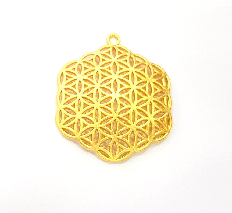 Gold Pendant Gold Plated Metal (38mm)  G14075