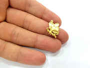 4 Butterfly Charm Gold Charms Gold Plated Metal (21x15mm)  G14078