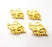 4 Butterfly Charm Gold Charms Gold Plated Metal (21x15mm)  G14078