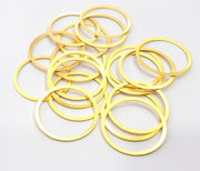 10 Gold Circle Findings Gold Plated Circle (25mm)   G14089