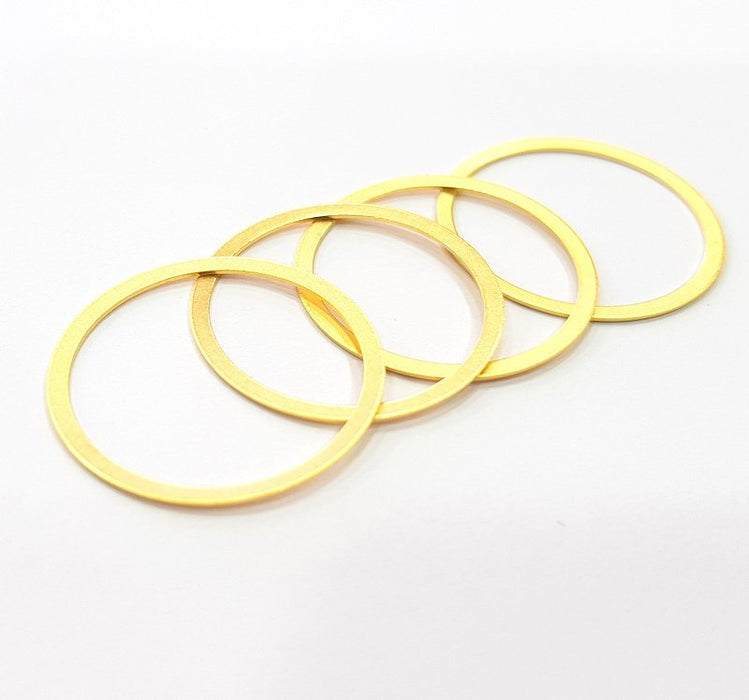 10 Gold Circle Findings Gold Plated Circle (25mm)   G14089