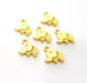 10 Elephant Charm Gold Charms Gold Plated Metal (12x12mm)  G14095