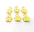 10 Flower Charm Gold Charms Gold Plated Metal (13x9mm)  G14099