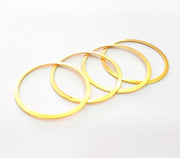 10 Gold Circle Findings Gold Plated Circle (28mm)   G14100