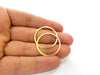 10 Gold Circle Findings Gold Plated Circle (28mm)   G14100