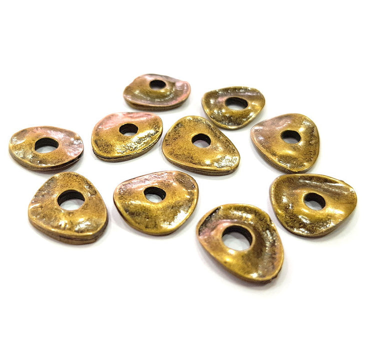 10 Antique Bronze Findings Antique Bronze Plated Metal  (14x12mm) G14107