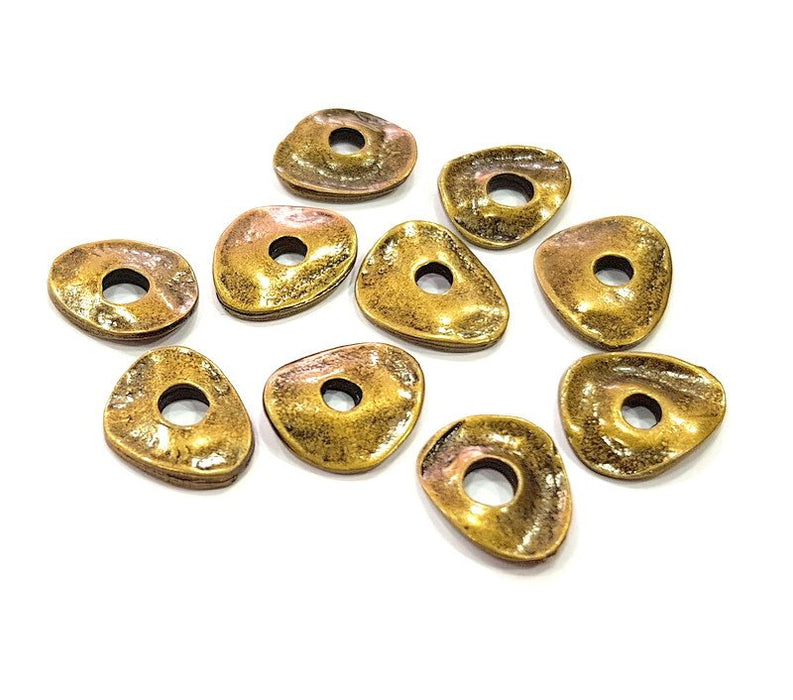 10 Antique Bronze Findings Antique Bronze Plated Metal  (14x12mm) G14107