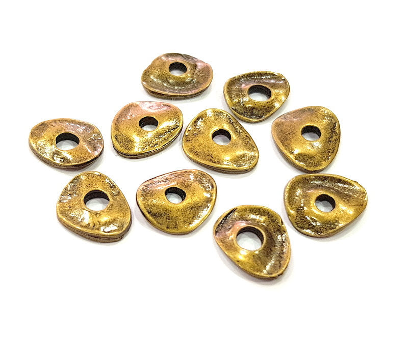 10 Antique Bronze Findings Antique Bronze Plated Metal  (14x12mm) G14107