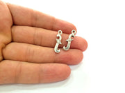 10 Dagger Charm Silver Charms Antique Silver Plated Metal (23x6mm) G14568