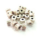 10 Silver Rondelle Beads Antique Silver Plated Beads 8mm  G14116