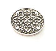 Silver Pendant Antique Silver Plated Metal (42mm) G14117