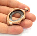Copper Pendant Blank Mosaic Base inlay Blank Necklace Blank Resin Mountings Antique Copper Plated Metal (28x20 mm blank) G14139