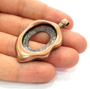 Copper Pendant Blank Mosaic Base inlay Blank Necklace Blank Resin Mountings Antique Copper Plated Metal (28x20 mm blank) G14139