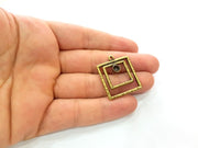 2 Antique Bronze Pendant Blank inlay Blank Mosaic Blank Resin Blank Bezel Base Setting Mountings Antique Bronze Plated(5mm blank) G14157