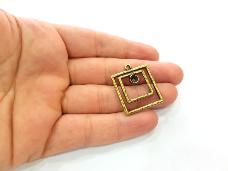 2 Antique Bronze Pendant Blank inlay Blank Mosaic Blank Resin Blank Bezel Base Setting Mountings Antique Bronze Plated(5mm blank) G14157