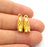 2 Gold Plated Brass Flower Cone Charms G14463
