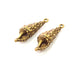 2 Oyster Charms Shell Charm Mussel Charms Sea Ocean Antique Bronze Charm Antique Bronze Plated Metal  (40x11mm) G14469
