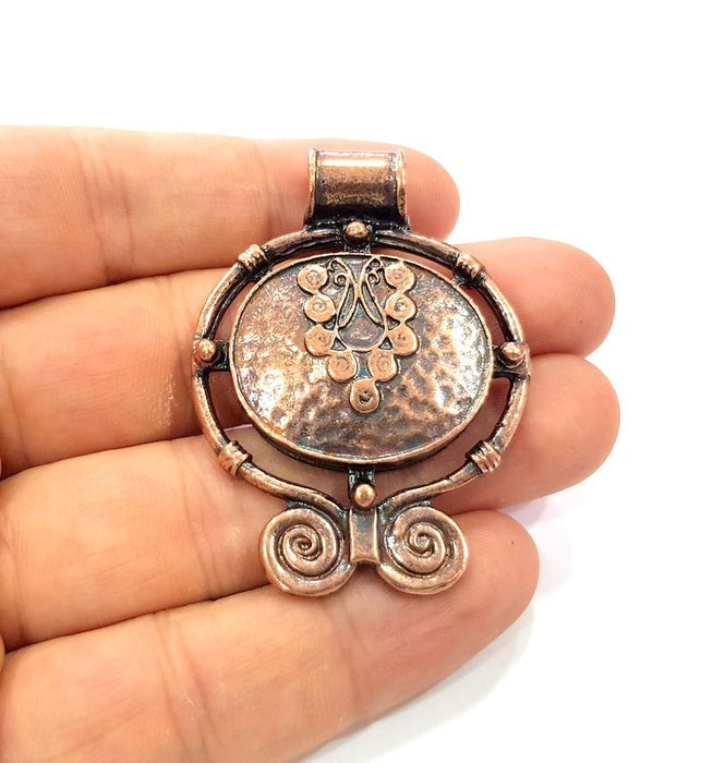 Copper Pendant Antique Copper Pendant Antique Copper Plated Metal ( 54x40 mm ) G14473