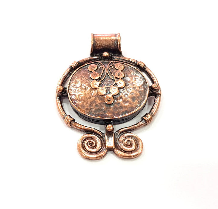 Copper Pendant Antique Copper Pendant Antique Copper Plated Metal ( 54x40 mm ) G14473