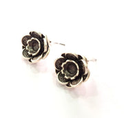 Earring Blank Base Settings Silver Resin Blank Cabochon Base inlay Blank Mountings Antique Silver Plated Brass (6mm blank) 1 Set  G14481