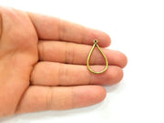 10 Drop Charm Antique Bronze Charm Antique Bronze Plated Metal (32x18mm) G17440