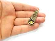 Antique Bronze Pendant Blank inlay Blank Mosaic Blank Resin Blank Bezel Base Setting Mountings Antique Bronze Plated(10mm blank) G15084