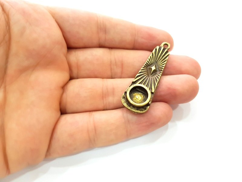 Antique Bronze Pendant Blank inlay Blank Mosaic Blank Resin Blank Bezel Base Setting Mountings Antique Bronze Plated(10mm blank) G15084