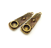 Antique Bronze Pendant Blank inlay Blank Mosaic Blank Resin Blank Bezel Base Setting Mountings Antique Bronze Plated(10mm blank) G15084