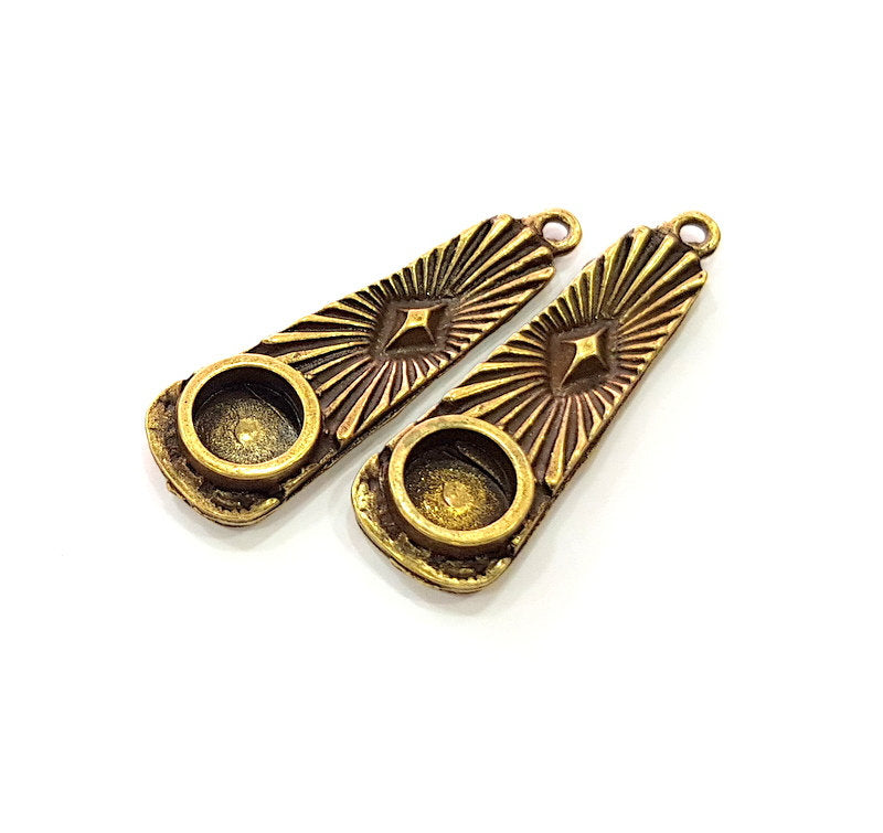 Antique Bronze Pendant Blank inlay Blank Mosaic Blank Resin Blank Bezel Base Setting Mountings Antique Bronze Plated(10mm blank) G15084
