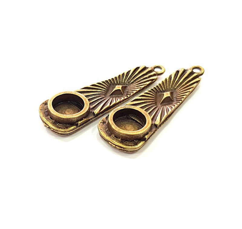 Antique Bronze Pendant Blank inlay Blank Mosaic Blank Resin Blank Bezel Base Setting Mountings Antique Bronze Plated(10mm blank) G15084