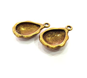 2 Antique Bronze Pendant Blank inlay Blank Mosaic Blank Resin Blank Bezel Base Setting Mountings Antique Bronze Plated(18x13mm blank) G14174