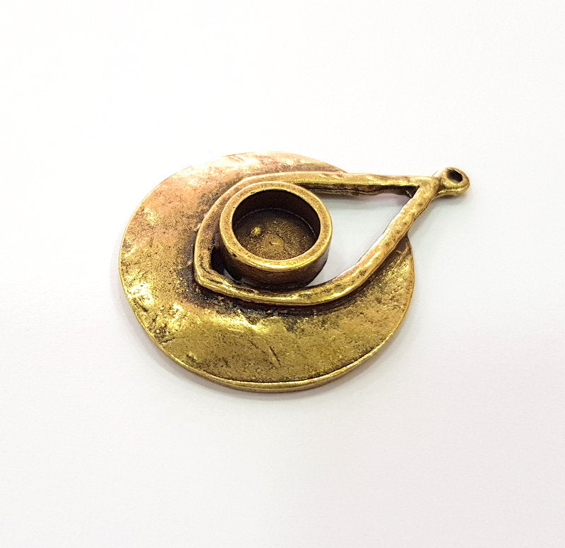 Antique Bronze Pendant Blank inlay Blank Mosaic Blank Resin Blank Bezel Base Setting Mountings Antique Bronze Plated(10mm blank) G14186