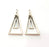 2 Silver Base Blank inlay Blank Earring Base Resin Blank Mosaic Mountings Antique Silver Plated Metal (49x20 mm)  G14191