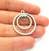 2 Silver Base Blank inlay Blank Earring Base Resin Blank Mosaic Mountings Antique Silver Plated Metal (30 mm)  G14193