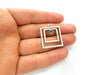 2 Silver Base Blank inlay Blank Earring Base Resin Blank Mosaic Mountings Antique Silver Plated Metal (32x27 mm)  G14194
