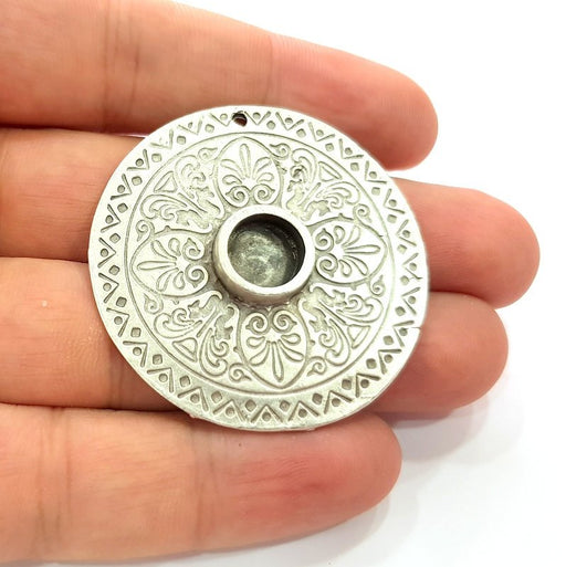 Silver Base Blank inlay Blank Earring Base Resin Blank Mosaic Mountings Antique Silver Plated Metal (10 mm blank )  G14199