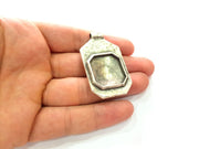 Silver Base Blank inlay Blank Earring Base Resin Blank Mosaic Mountings Antique Silver Plated Metal (23x23 mm blank )  G14210