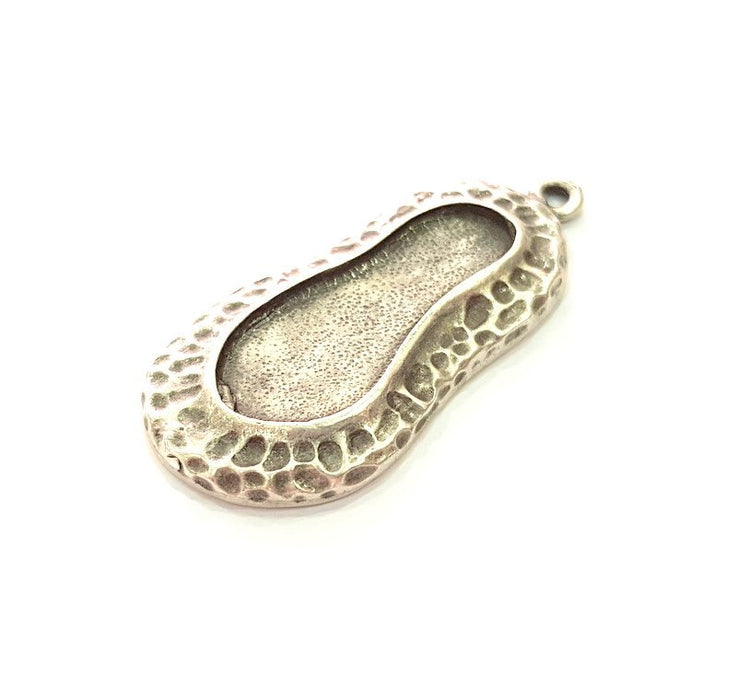 2 Silver Base Blank inlay Blank Earring Base Resin Blank Mosaic Mountings Antique Silver Plated Metal (31x12 mm blank )  G14212