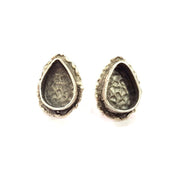Earring Blank Base Settings Silver Resin Blank Cabochon Base inlay Blank Mountings Antique Silver Plated Brass (14x10mm blank) 1 Set  G14508