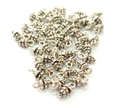 20 Pine Cone Charm Silver Charms Antique Silver Plated Metal (11x5mm) G14219