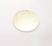 2 Round Charm Tag Charms Antique Silver Plated Brass (40mm) G14127