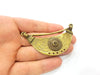 Antique Bronze Connector Pendant Antique Bronze Plated Metal Pendant (81x34mm) G14525