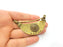 Antique Bronze Connector Pendant Antique Bronze Plated Metal Pendant (81x34mm) G14525