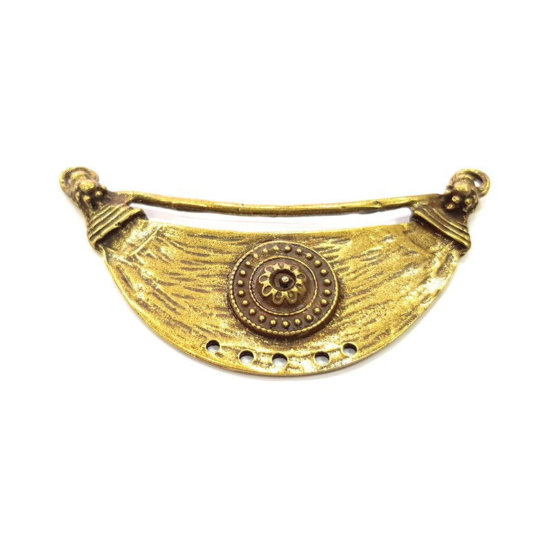 Antique Bronze Connector Pendant Antique Bronze Plated Metal Pendant (81x34mm) G14525