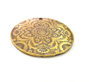 Antique Bronze Pendant Medallion Pendant Antique Bronze Plated Metal ( 43mm) G16285