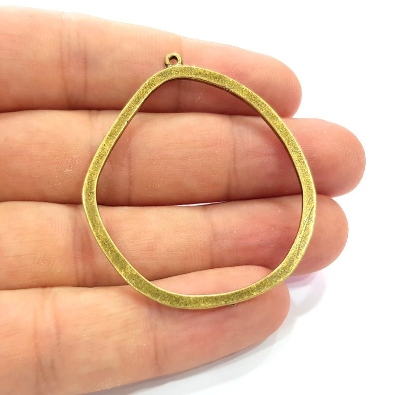 10 Earring Charm Antique Bronze Charm  Antique Bronze Charm (51x42mm) G14529