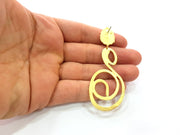 Earring Blank Base Settings Gold Resin Blank Cabochon Bases inlay Blank Mountings Matte Gold Plated Brass (14x10mm blank ) 1 Set  G14248