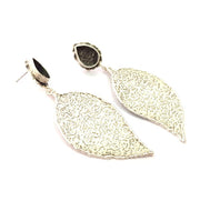 Earring Blank Base Settings Silver Resin Blank Cabochon Base inlay Blank Mountings Antique Silver Plated Brass (14x10mm blank) 1 Set  G14249