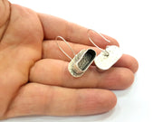 Earring Blank Base Settings Silver Resin Blank Cabochon Base inlay Blank Mountings Antique Silver Plated Brass (20x7mm blank) 1 Set  G14253