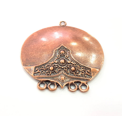 Copper Medallion Pendant Antique Copper Pendant Antique Copper Plated Metal ( 67x58 mm ) G14595